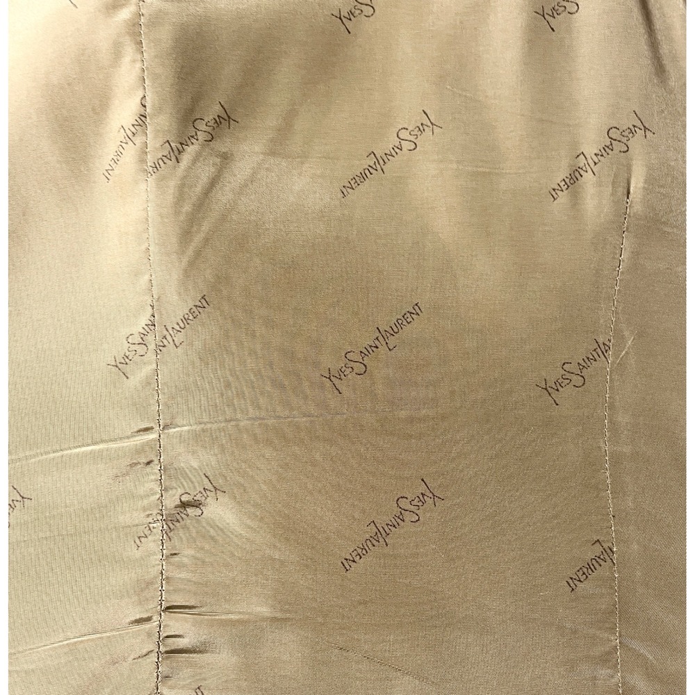 Vintage Yves Saint Laurent Vest Mens 38 Tan Formal 1970s Gold YSL Buttons - Picture 6 of 8